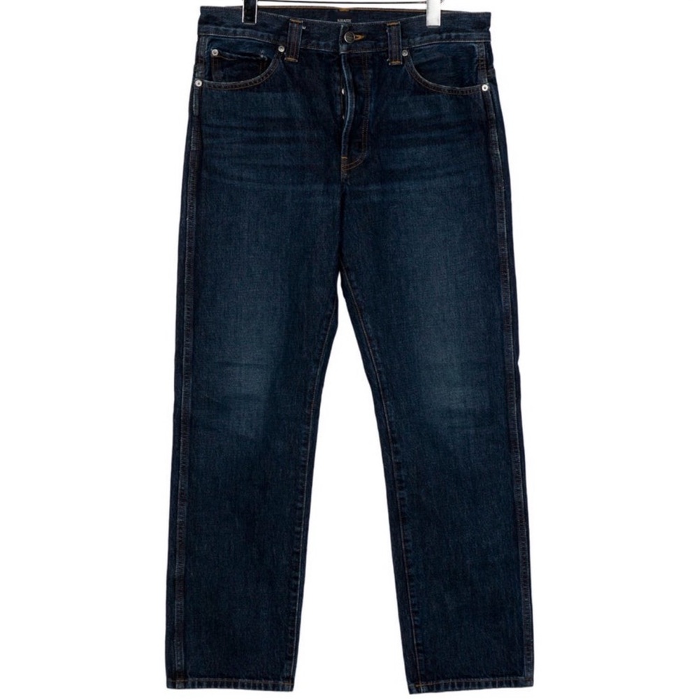 KHAITE Dark Blue Straight-Leg Jeans